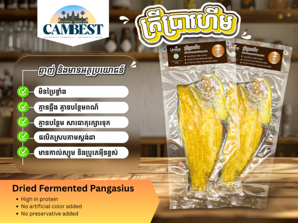 Dried Fermented Pangasius   ត្រីប្រាហើម